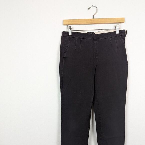 J. Crew Martie Black Bi-Stretch Cotton Pants Size 6 - Picture 3 of 7